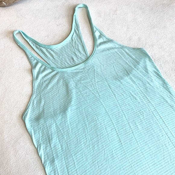 lululemon singlet tank Heathered Fresh Teal sz 4/6 - Picture 3 of 8